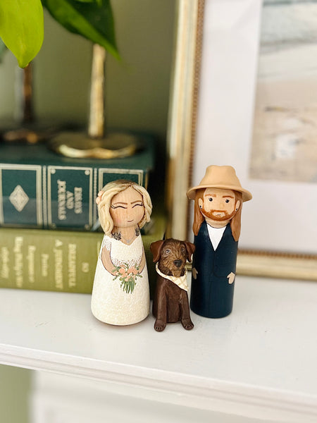 Custom Wedding Peg Dolls