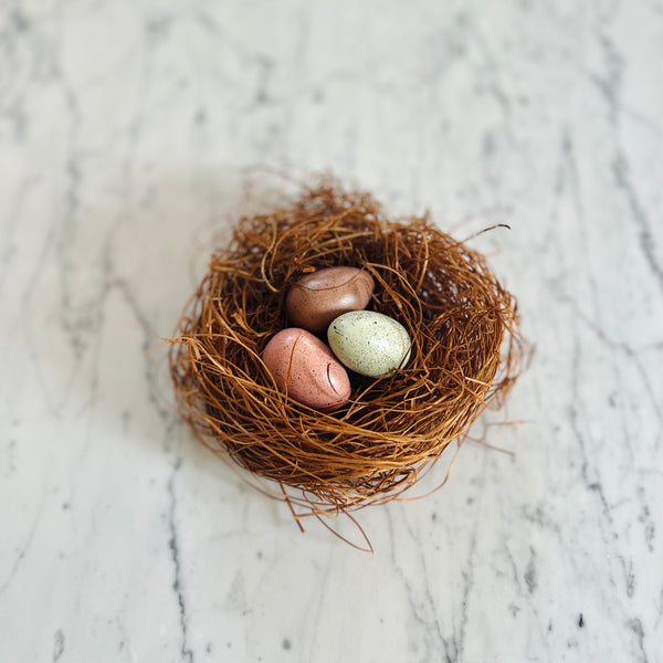 Mini Eggs in Nest (Pink, Green, and Brown)