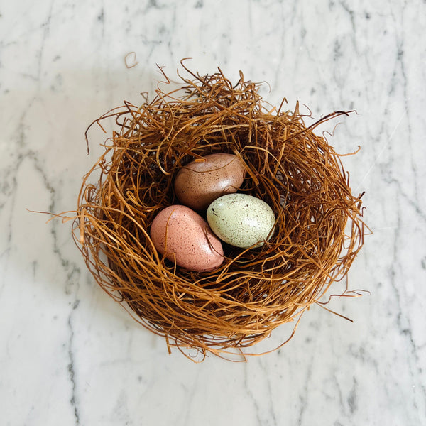 Mini Eggs in Nest (Pink, Green, and Brown)