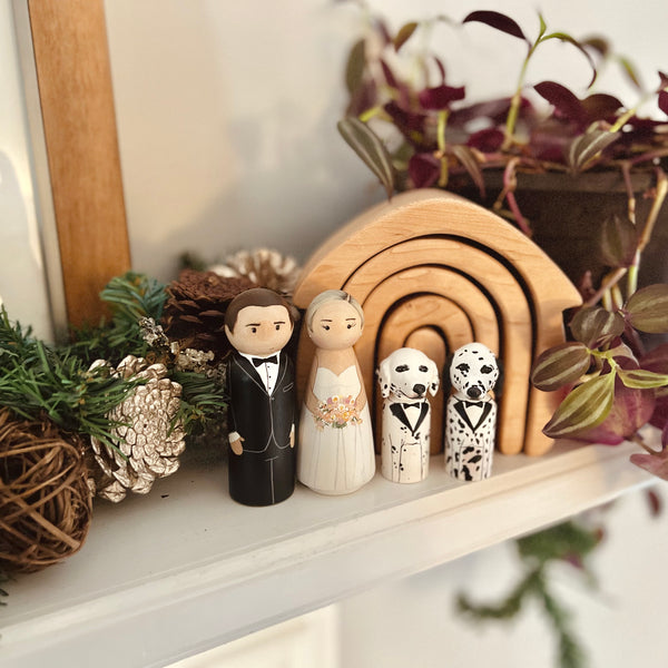 Custom Wedding Peg Dolls