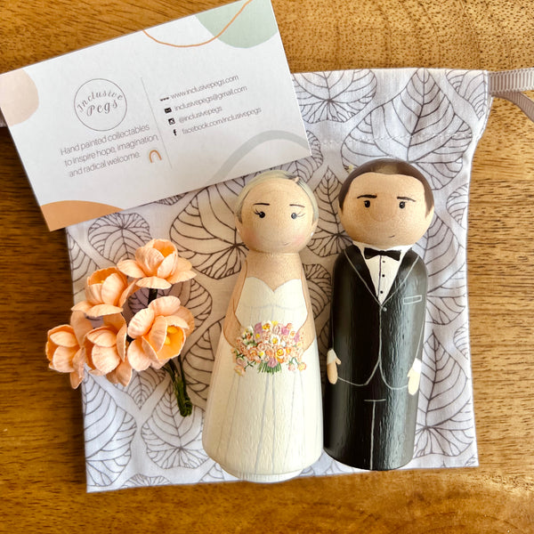 Custom Wedding Peg Dolls