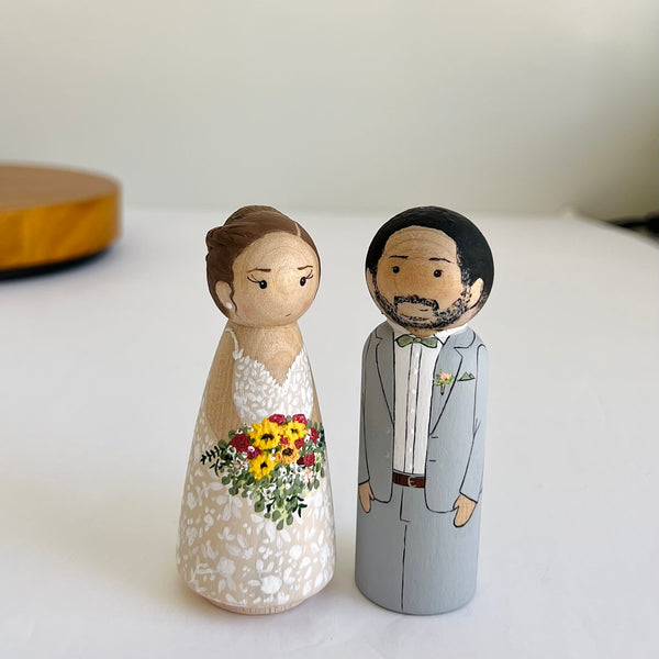 Custom Wedding Peg Dolls