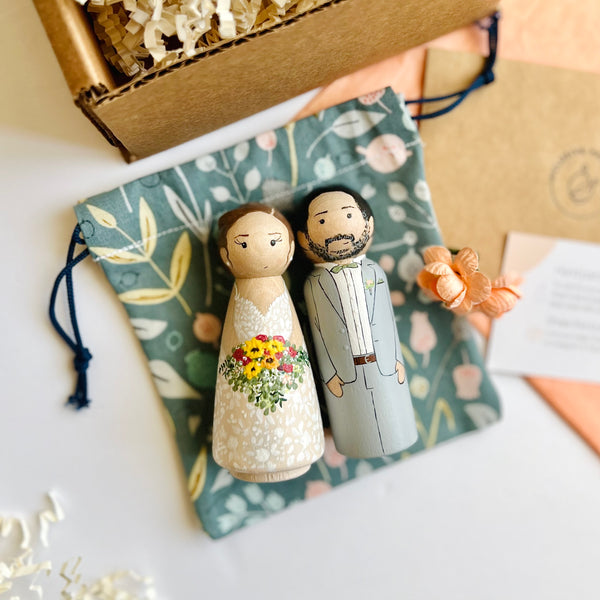 Custom Wedding Peg Dolls