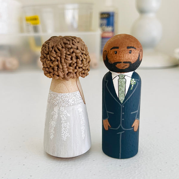 Custom Wedding Peg Dolls
