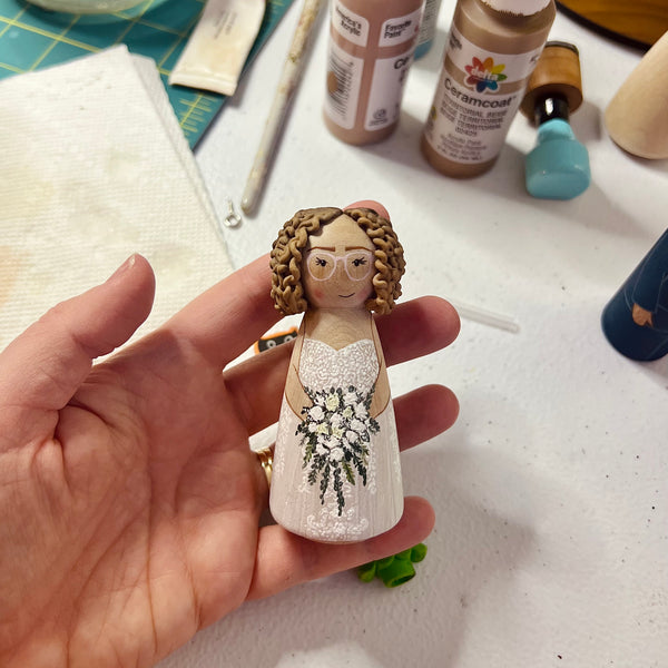 Custom Wedding Peg Dolls